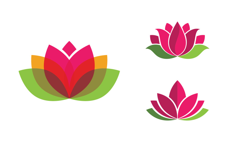 Lotus flower Logo Beauty Salon Cosmetic skincare vector icon design v.196 Logo Template