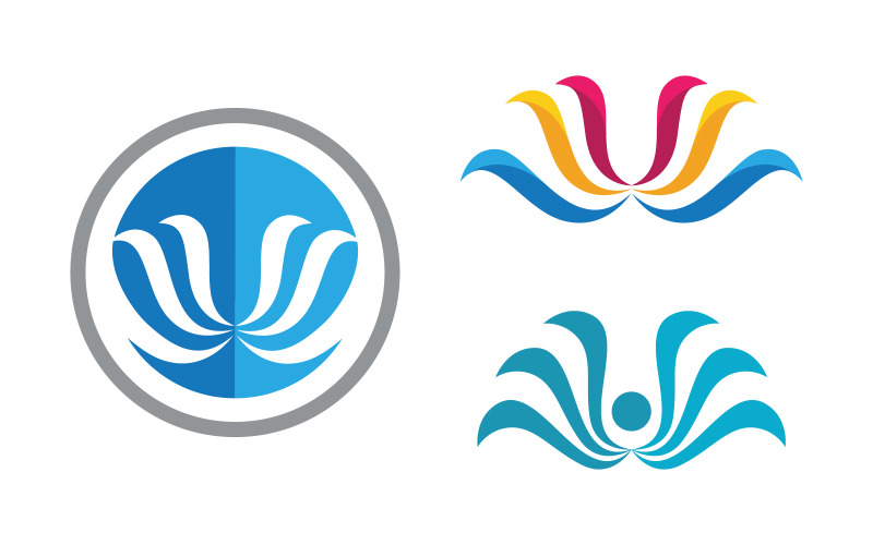 Lotus flower Logo Beauty Salon Cosmetic skincare vector icon design v.200 Logo Template