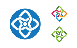 Lotus flower Logo Beauty Salon Cosmetic skincare vector icon design v.201