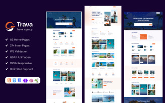 Trava - Travel Agency and Tour Booking HTML Template