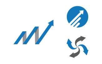 Business growth Finance concept logo illustration design v.116