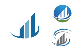 Business growth Finance concept logo illustration design v.118