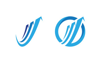 Business growth Finance concept logo illustration design v.122