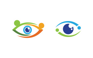 Eye clinic Healthy Care vector icon illustration design v.37