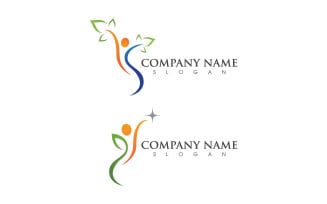 Healthy life Human fit sport logo sign illustration v.288