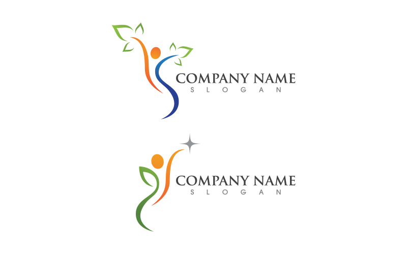 Healthy life Human fit sport logo sign illustration v.288 Logo Template