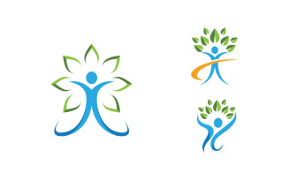 Healthy life Human fit sport logo sign illustration v.290