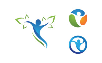 Healthy life Human fit sport logo sign illustration v.294