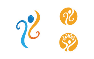 Healthy life Human fit sport logo sign illustration v.295