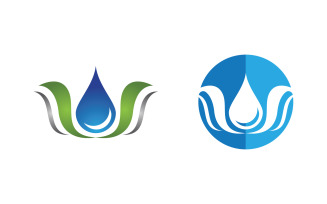 Water drop Plumbing Logo Template vector illustration v1.136