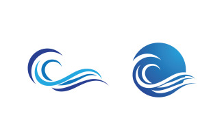 Water wave liquid vector Logo illustration design V1.230
