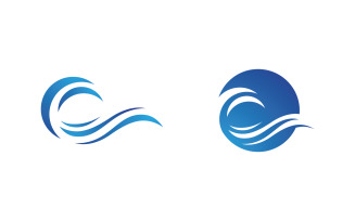 Water wave liquid vector Logo illustration design V1.231