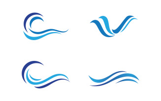 Water wave liquid vector Logo illustration design V1.232