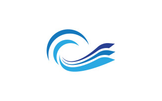 Water wave liquid vector Logo illustration design V1.233
