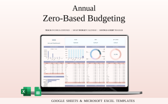 Annual Zero-Based Budgeting Spreadsheet Template for Excel and Google Sheets