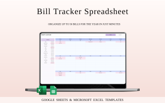Bill Tracker Spreadsheet for Excel & Google Sheets