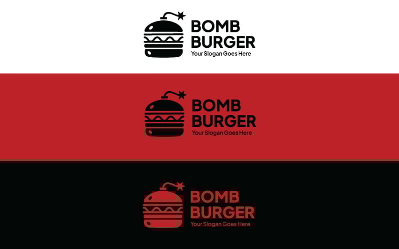 Bomb Burger Logo Template