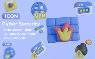 Cyber Security 3D Icon Pack