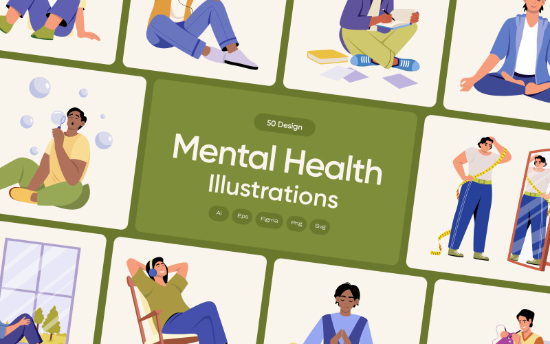 Mental Health Illustration Set