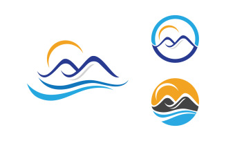 Mountain Hill icon Logo illustration design Template v.62