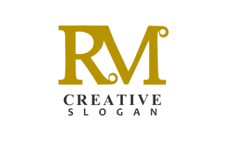 RM Letter Elegant Design Logo Template