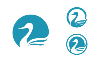 Swan Beauty Logo icon Template illustration design v.14