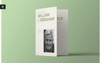 White Minimal Funeral Program