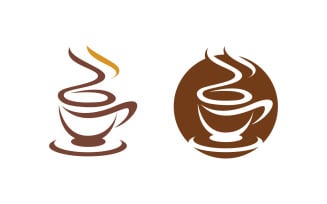 Coffee caf Shop logo Templates Vector icon design illustration v.13