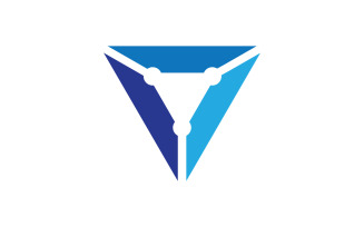 Digital Technology Circuit Modern icon Logo design v.5