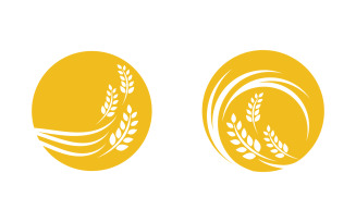 Farm Agriculture wheat rice vector illustration design v.16