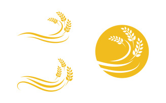 Farm Agriculture wheat rice vector illustration design v.20