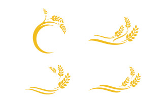 Farm Agriculture wheat rice vector illustration design v.27