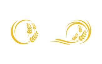 Farm Agriculture wheat rice vector illustration design v.28