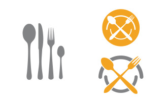 Food cooking element logo template illustration v.2