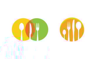 Food cooking element logo template illustration v.3