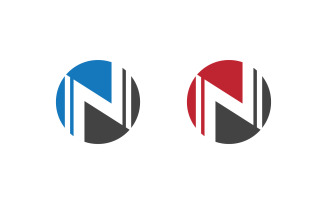 N Letter Business Concept design icon LogoTemplate v.2