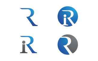 R Letter Logo icon illustration design template v.6