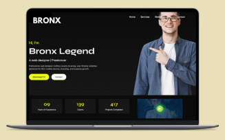 Bronx - Personal Portfolio Landing Page HTML Template