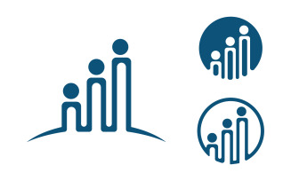 Business growth Finance concept logo illustration design v.127