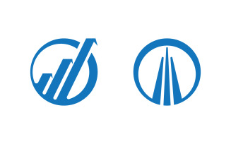 Business growth Finance concept logo illustration design v.128