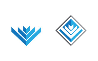 Business growth Finance concept logo illustration design v.130