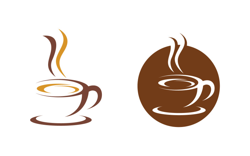 Coffee caf Shop logo Templates Vector icon design illustration v.14 Logo Template