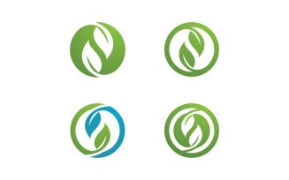 Ecology Tree Leaf vector icon illustration logo design v.24