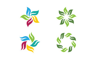 Ecology Tree Leaf vector icon illustration logo design v.28