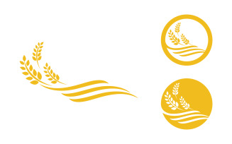 Farm Agriculture wheat rice vector illustration design v.19