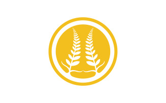 Farm Agriculture wheat rice vector illustration design v.23