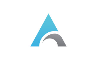 Letter A logo vector template design element V7.