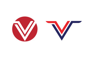 V Letter Business Concept design icon LogoTemplate v.19