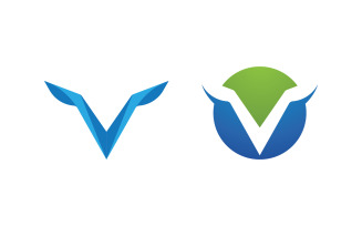 V Letter Business Concept design icon LogoTemplate v.8