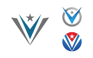 V Letter Business Concept design icon LogoTemplate v.9